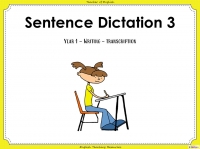 Sentence Dictation 3 - Year 1